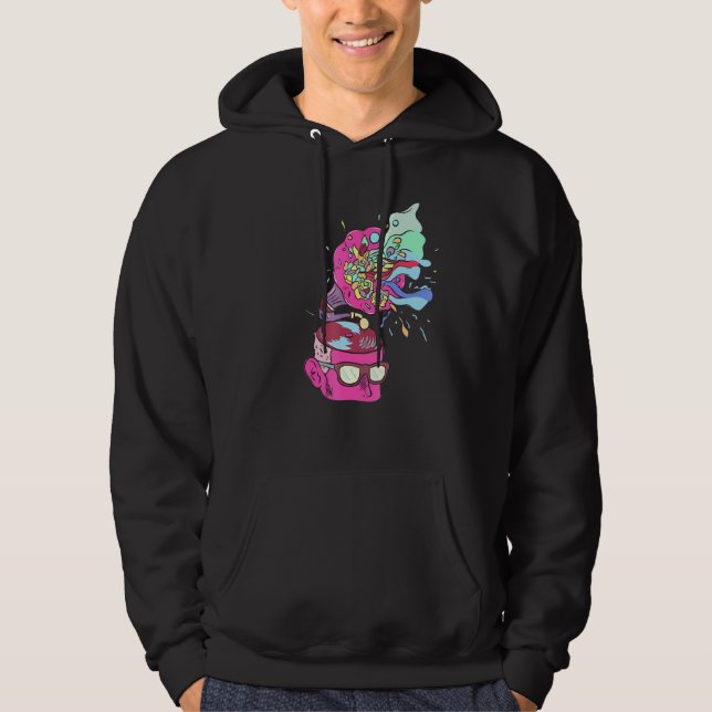Sudadera Malestar mental del cerebro Gramófono Evitar la de (Anverso)