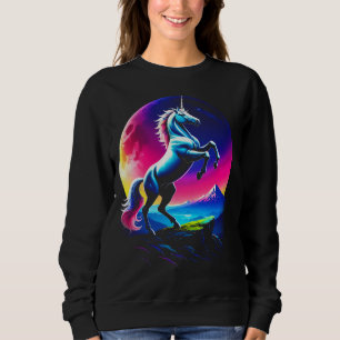 Sudadera Maleza de Unicornio Colorido Fantástico