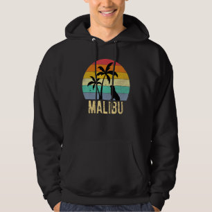 Sudadera Malibu Beach California Sunset Vintage Palmeras