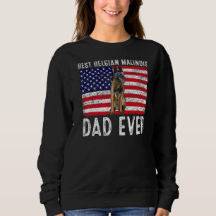 Sudadera Malinois Belga Papá Usa Bandera Estadounidense Mal