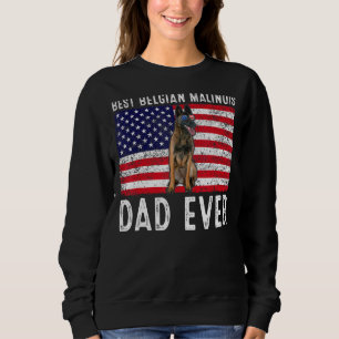 Sudadera Malinois Belga Papá Usa Bandera Estadounidense Mal