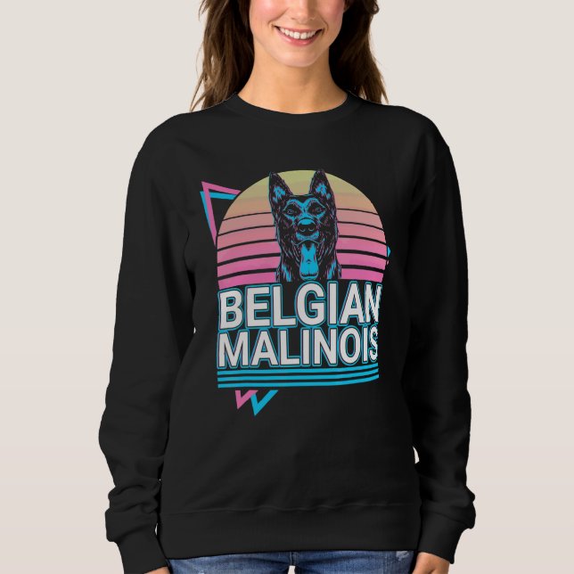 Sudadera Malinois Belga Retro (Anverso)
