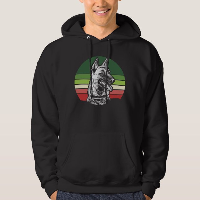 Sudadera Malinois belga retro 11 (Anverso)