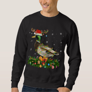 Sudadera Mallard Duck Lover Reindeer Santa Hat Mallard Chri