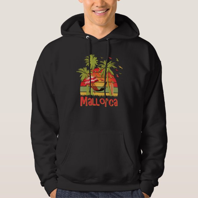 Sudadera Mallorca Spain Beach Hammock Sunset (Anverso)
