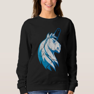 Sudadera Malo Unicornio De Caballos Con Cháinsaw Y Flores A