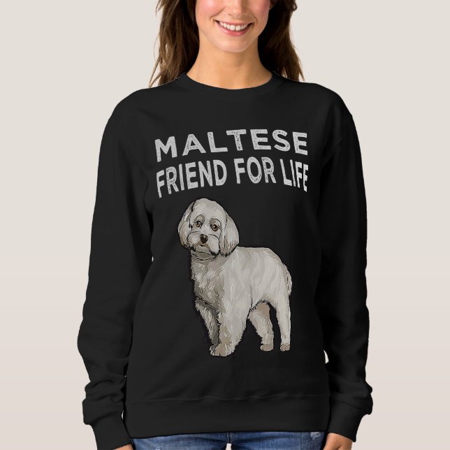 Sudadera Maltese Friend For Life Dog Friendship (Anverso)