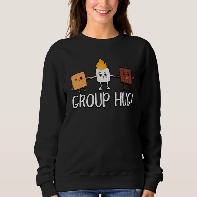Sudadera Malvaviscos De Chocolate De Fuego De Campamento Un (Anverso)