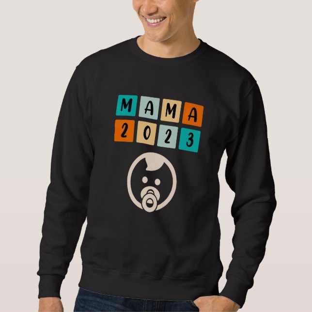 Sudadera Mamá 2023 embarazada de madre chica (Anverso)
