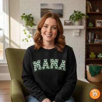 Sudadera Mamá Afortunada Trébol Día de San Patricio Mamá Tr