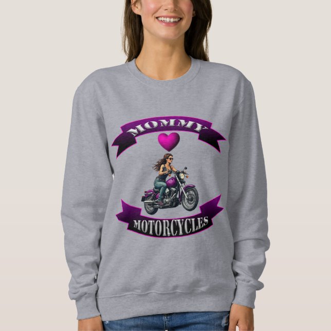 Sudadera Mamá ama las motocicletas (Anverso)