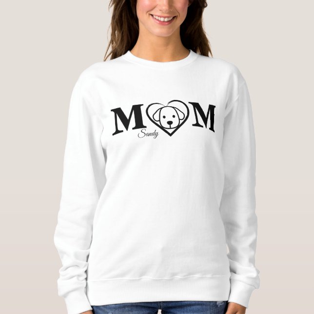 Sudadera Mamá amante de los perros personalizada (Anverso)