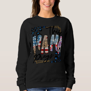 Sudadera Mamá americana su mamá reza a mamá leopardo cristi