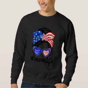 Sudadera Mamá Americana Vida Desordenada Gafas De Sol Bun 4