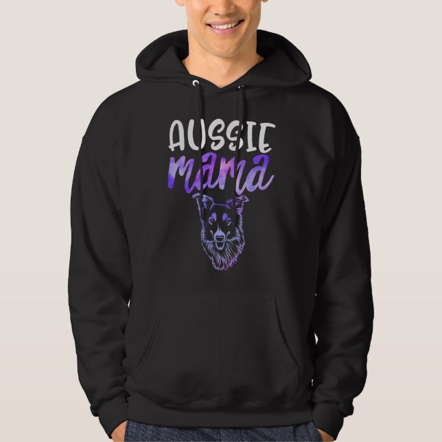 Sudadera Mamá Aussie Pastor Australiano Perro Pastor Mamá (Anverso)