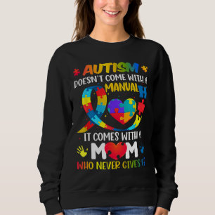 Sudadera Mamá autista no viene con manual mujeres autismo
