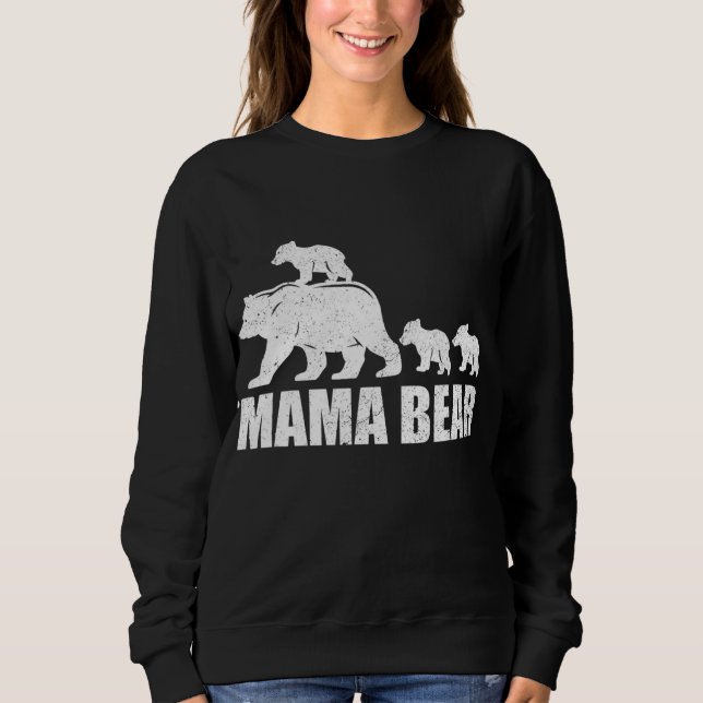 Sudadera Mama Bear 3 Cubos Mama Bear Mom 3 Child (Anverso)
