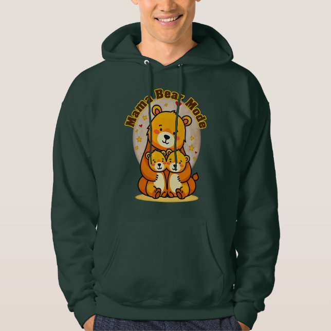 Sudadera Mama Bear Mode – Cute Mother Bear Illustration (Anverso)