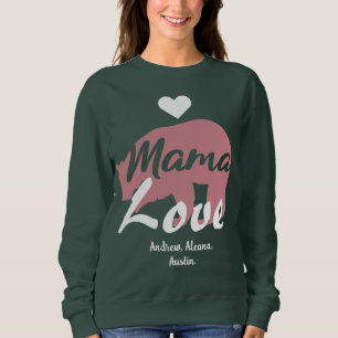 Sudadera Mama Bear Mom Denomina Personalizar Personalizado