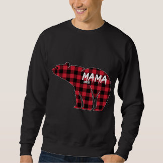 Sudadera Mama Bear Red Plaid Matando A Navidades De Familia