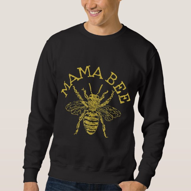 Sudadera Mama Bee Cute Funny Beekeeper Mother's Day Bee Lov (Anverso)