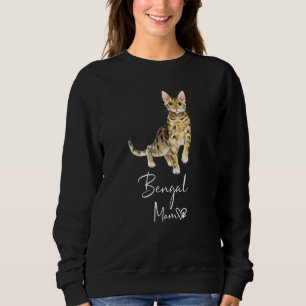 Sudadera Mamá bengalí cute gato madre Kitty Chica Bengal ga