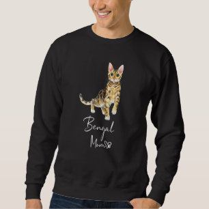 Sudadera Mamá bengalí cute gato madre Kitty Chica Bengal ga