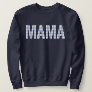 Sudadera Mama Blue Plaid