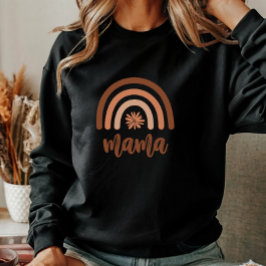 Sudadera Mama Boho Arcoiris Naranja mujeres florales
