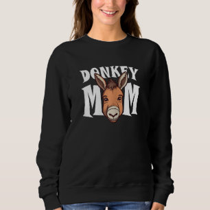Sudadera Mamá burra de mujeres Animales de granja lindos Ma