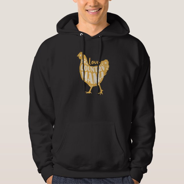 Sudadera Mama Campo Ama Granja De Pollos Lindo Estilo Vinta (Anverso)