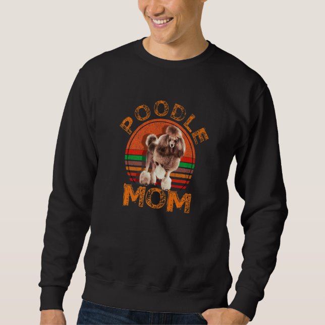 Sudadera Mamá Caniche Retro Madre Perro Caniche Mascota (Anverso)