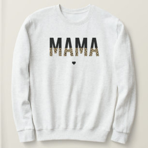 Sudadera Mama Cheetah print typography Gifts for Mom