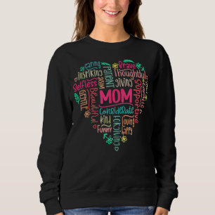 Sudadera Mamá, Chica del corazón, mamá, madre, madre, el dí