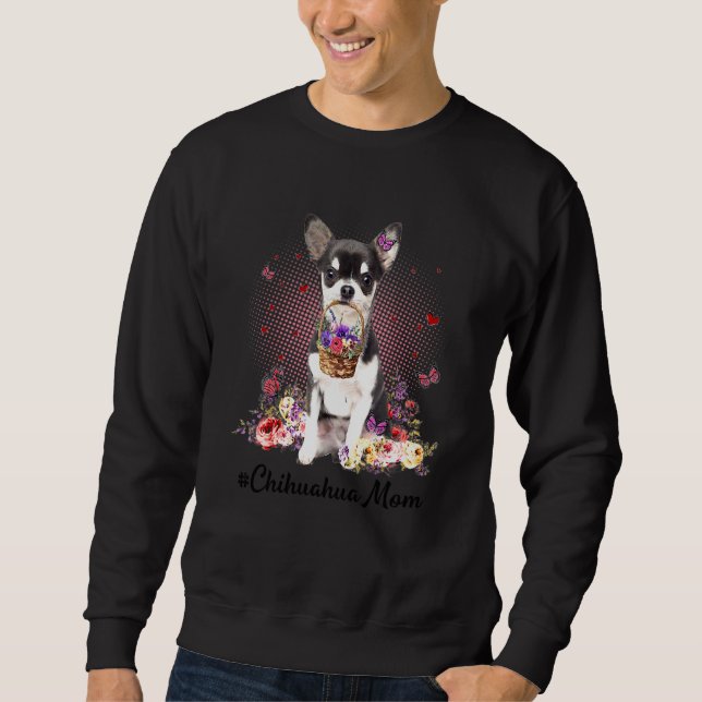 Sudadera Mamá chihuahua linda con amor por el día de la mad (Anverso)