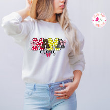 Mama Claus Cute Pattern Bow Navidades