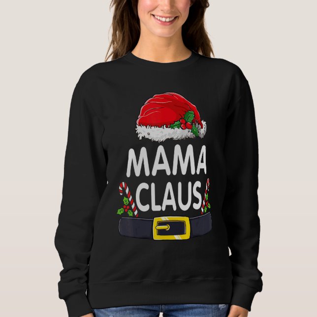 Sudadera Mama Claus Navidades Pajamas Santa Hat Fa (Anverso)