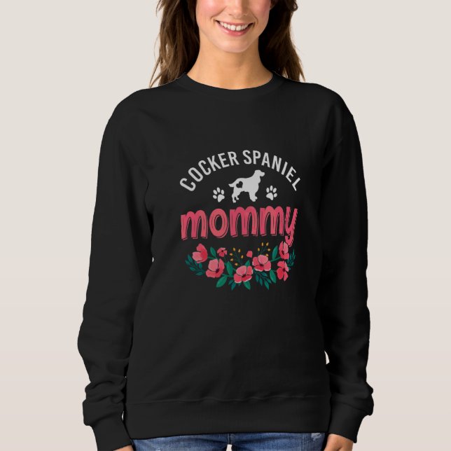 Sudadera Mamá Cocker Spaniel Mujeres Perro Lindo Navidad Ma (Anverso)