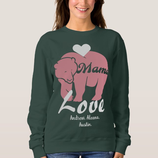 Sudadera Mama Con Nombres De moda Y Simple Personalizado Pe (Anverso)