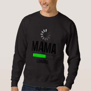 Sudadera Mamá Cool Cargando Ilustración Diseños Gráfico