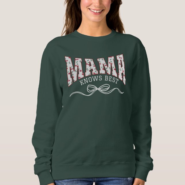 Sudadera MAMA Coquette Cherries Personalizadas (Anverso)