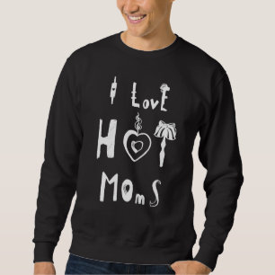 Sudadera Mamá Corazón Blanco que amo a las mamás calientes