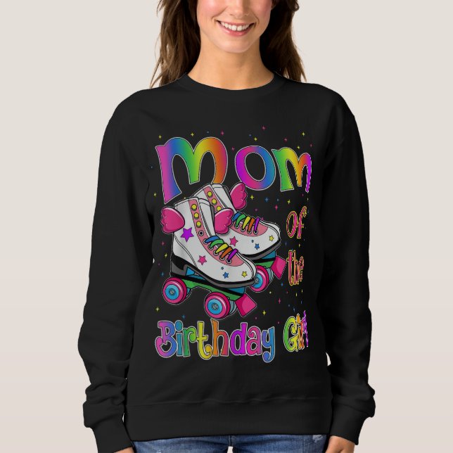Sudadera Mamá Cumpleaños Patinaje Patinaje Familiar Cumplea (Anverso)