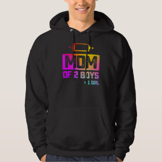 Sudadera Mamá De 2 Niños 1 Chica Batería Baja