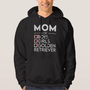 Sudadera Mamá De 2 Niños 2 Chicas Golden Retriever