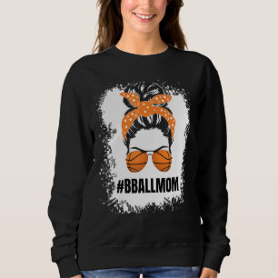 Sudadera Mamá de baloncesto Messy Bun Orgulloso Mama Bball 