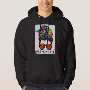 Sudadera Mamá de baloncesto Tie Dye Messy mejor mamá de tod