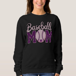 Sudadera Mamá de béisbol, día de partido de béisbol