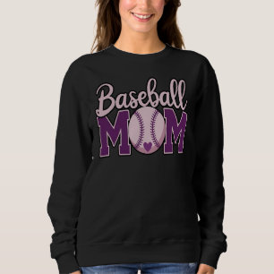 Sudadera Mamá de béisbol, día de partido de béisbol