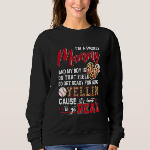 Sudadera Mamá de béisbol orgullosa Familia de béisbol a jue